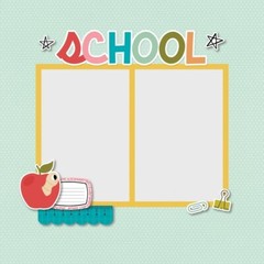 SS Page Pieces Book Fair School Rules Books Apple Worm Ruler Pencil Sharpener
