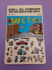 vtg 80’s Shell Oil Company Wood River Manufacturing activity sticker sheet