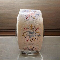 1 Roll 500 pcs Thank you! Stickers 1 in / 25 mm Brand New