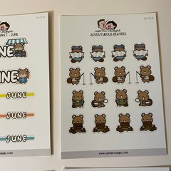 Hubman And Chubgirl Months Beaver & Shopping Carts Stickers Set