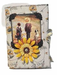 Junk journal Dog Days Summer Boys Dogs Yellow Black Keepsake Book Handmade New