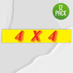 4X4 Windshield Stickers 12 Pack Dealership Advertising Sticker