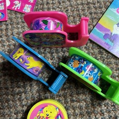 HUGE LOT LISA FRANK Vintage Stickers Dogs Cats Bears Kittens Tape Stamps Pencil
