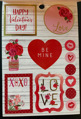 RECOLLECTIONS VALENTINE’S DAY STICKER BOOK 204 PC STICKERS 12 SHEETS ROMANCE
