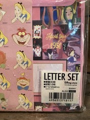Disney Alice in Wonderland Japan Stickers Notecards & Envelopes Set New