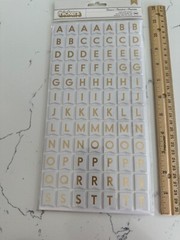 American Crafts Thickers Banners Gold Matte Puffy Stickers 168 PC Scrapbooking