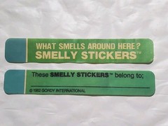 2 Lot Super Rare Vintage Original 1982 Gordy What Smells Around Here? Stickers