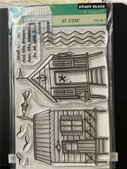 New Penny Black clear Rubber Stamp AT EASE BEACH SUMMER set