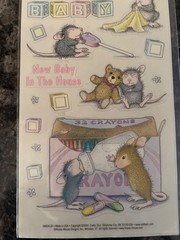 Vintage House Mouse & Friends Sticker Sheet Stickers New Baby Girl 2004