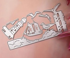 Lighthouse Beach Die Cut Ocean Sea Seagull Sailboat Ship Cutting Dies Boat Birds