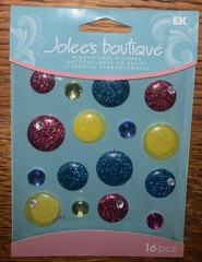 RARE Jolees Cabochons Multi Colorful Circle Dots Gem 3D Making Scrapbook Sticker