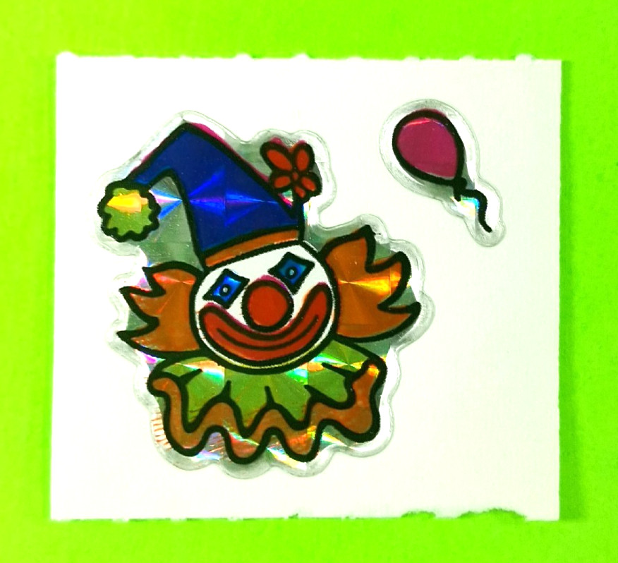 Vintage Prismatic Happy Clown & Balloon BJ’s Sticker Mod