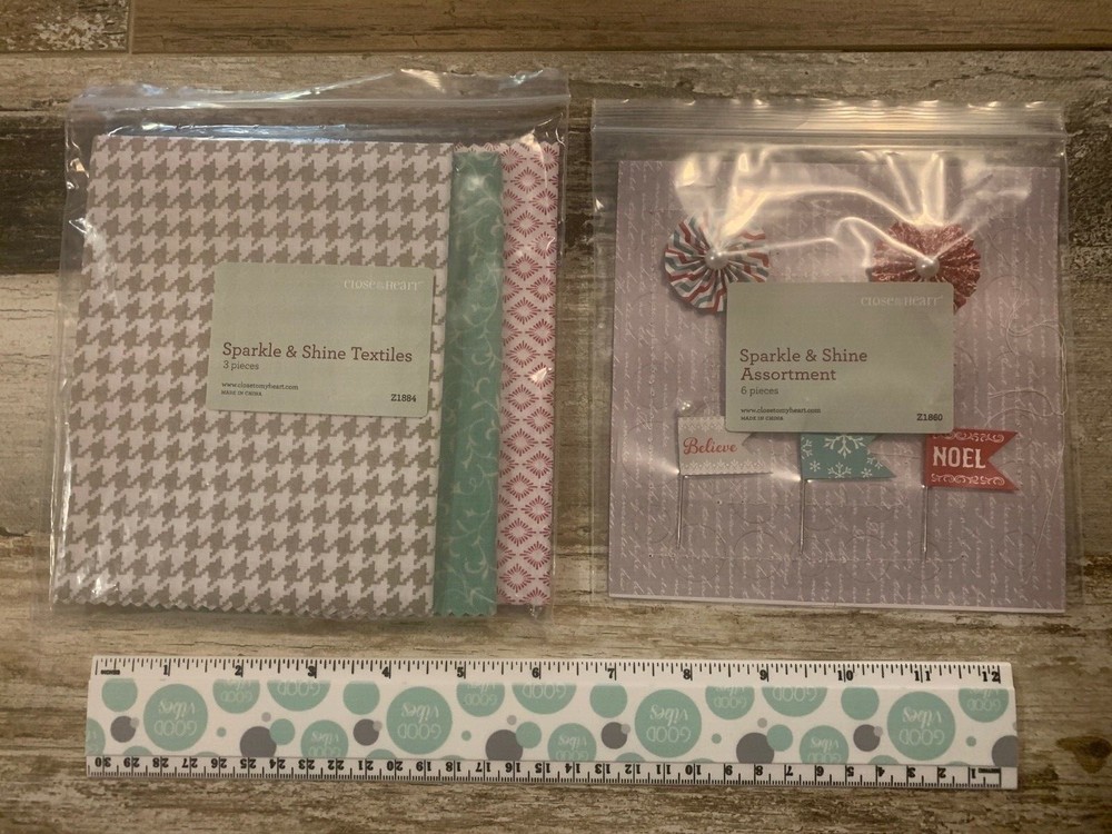 CTMH – Sparkle & Shine – (1) Assortment Z1860 & (1) Textiles Z1884 *NOS*