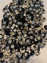 Stampin Up 193pc BLACK Mini Eyelets 1/8 inch 3mm Hole Embellishment 2002