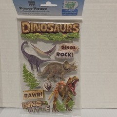 Dinosaur Scrapbook Crafts Sticker Lot -Jolee’s Boutique Paper House- Lot of 4