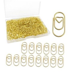 200PCS Heart Paper Clips,Mini Cute Paper Clips, Durable Metal Small Love Gold