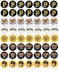 SET of 100- 1″ PRECUT Baseball Bottle cap images We cut for you!!