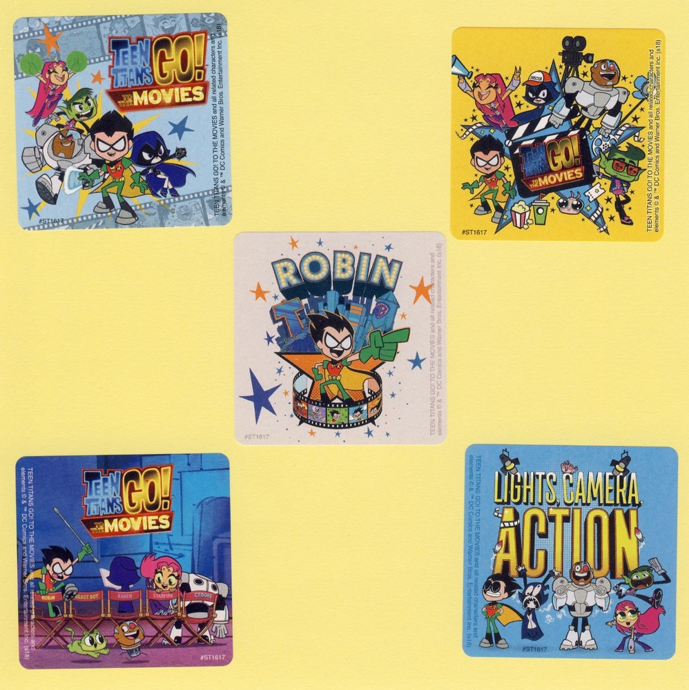 10 Teen Titans Go! to the Movies – Large Stickers – Robin, Starfire, Cyborg