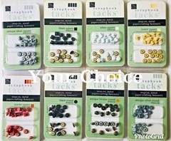 Chatterbox Scrapbook Tacks Snap-on Paper Crafting Fasteners – NEW