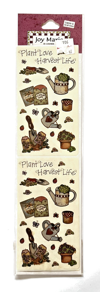 JOY MARIE Plant Love Garden Watering Can Scrapbook Stickers New Pack