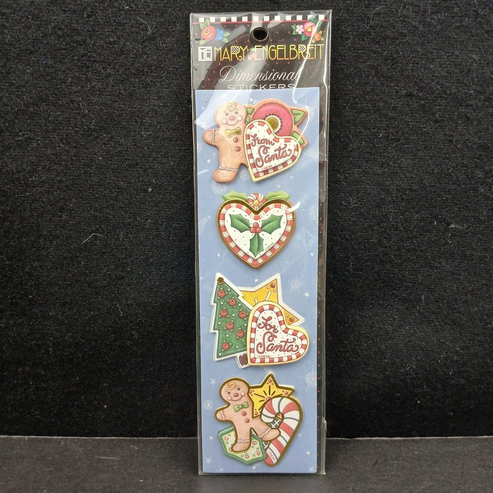 Punch Studio Dimensional Stickers Traditional Christmas by Mary Engelbreit NEW