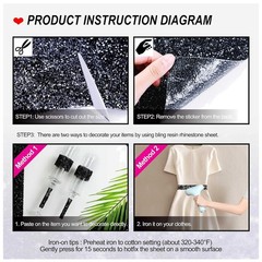 Self-Adhesive Crystal Gem Sheet Stickers for Car – Black