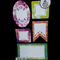 Sticko Stickers BRUSHTROKE LABELS Scrapbooking EK Success 10 Pieces 52-01577