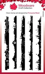 New Creative Expressions Rubber Stamp 5 GRUNGY BORDERS LINES cling free USA ship
