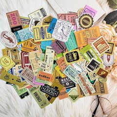 300 Pcs Vintage Travel Stickers Ticket Stickers for Journaling,Luggage Sticke…