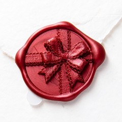 30pcs Wax Seal Stickers – Handmade 3D Lace Ribbon Bow Design, Self-Adhesive E…