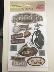 CRAFTER’S SQUARE GRANDPA Pop-Up STICKER SHEET (11 STICKERS)