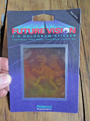 NEW Vintage Polaroid Sticker Dinosaur 1993 Future Vision 3-D Mirage Hologram USA