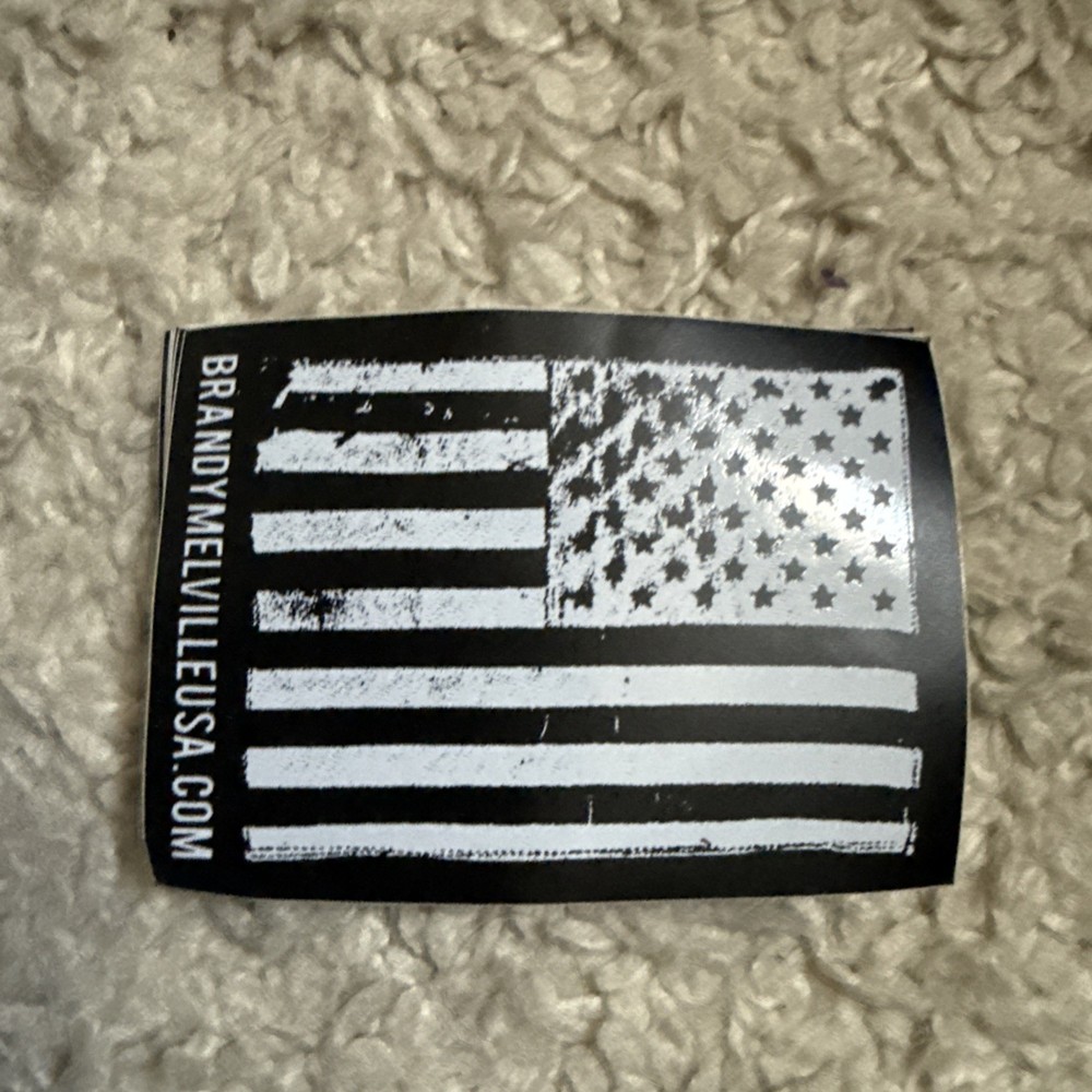 5 Black and White American Flag Brandy Melville Sticker