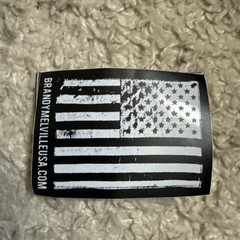 5 Black and White American Flag Brandy Melville Sticker