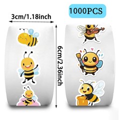 1000 Pcs Bumble Bee Stickers for Teachers Classroom Kids Motivational Stickers