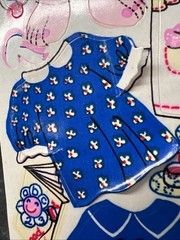 RARE 1984 Sandylion Maxi Activity Sheet Stickers DRESS A RAG DOLL Pink And Blue