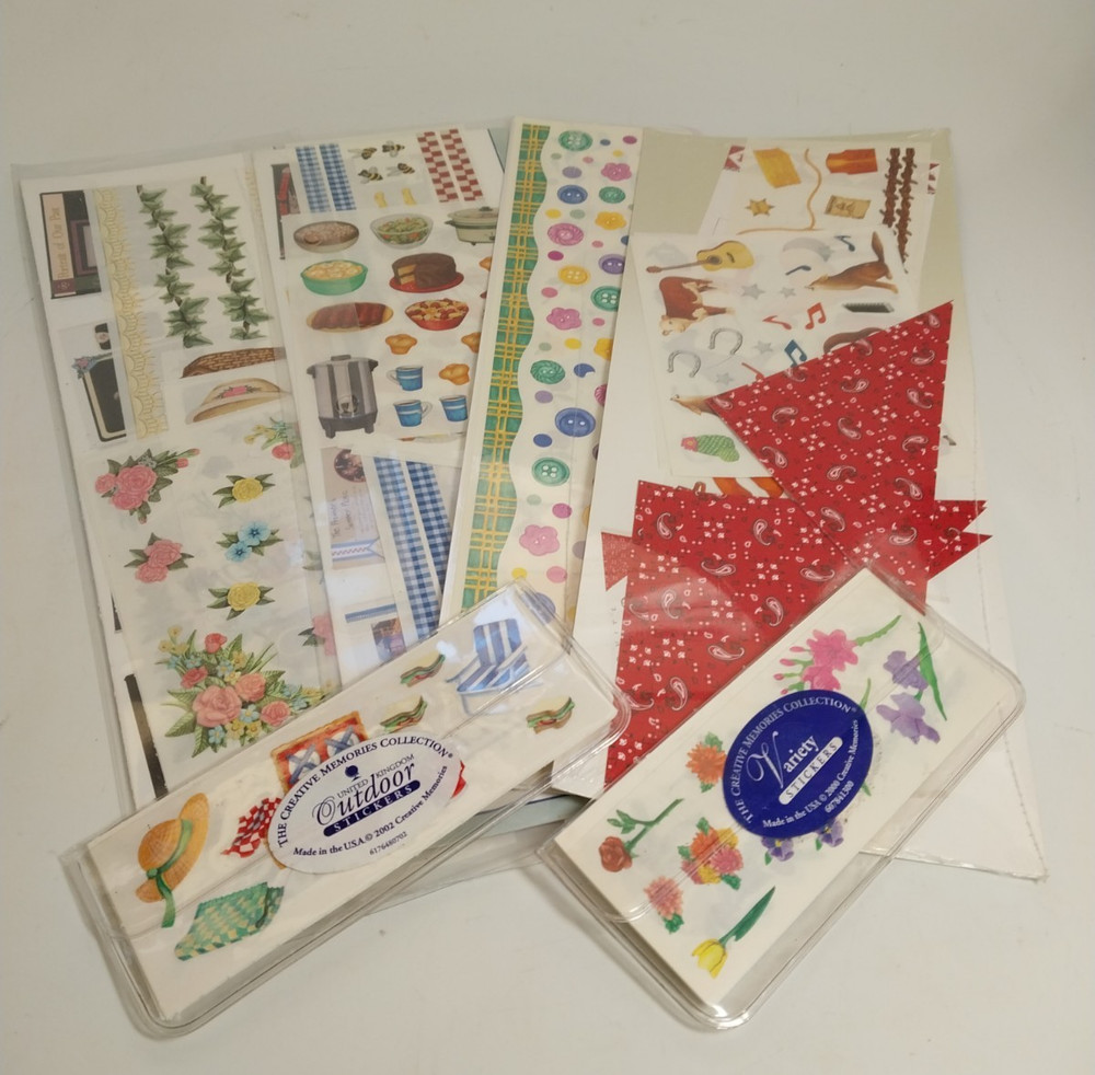 Vintage Creative Memories Y2K Sticker Lot 6 NIP Sticker Sets 2000-2003