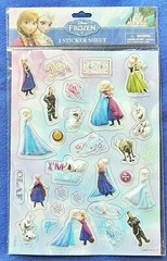Frozen Anna & Elsa 28pc 3-D Stickers Disney Olaf Snow Queen Snowflakes Moose NIP