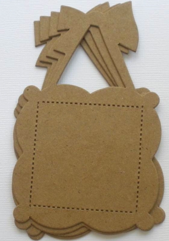 {4} *HANGiNG BOW ACCENT* Bare Picture Frames Chipboard Die Cuts – 2 3/4″ x 4 1/4