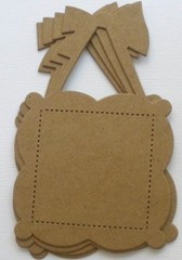 {4} *HANGiNG BOW ACCENT* Bare Picture Frames Chipboard Die Cuts – 2 3/4″ x 4 1/4
