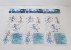 (3) Disney FROZEN Olaf & Snowflakes Scrapbook Stickers #83417 NIP NOS