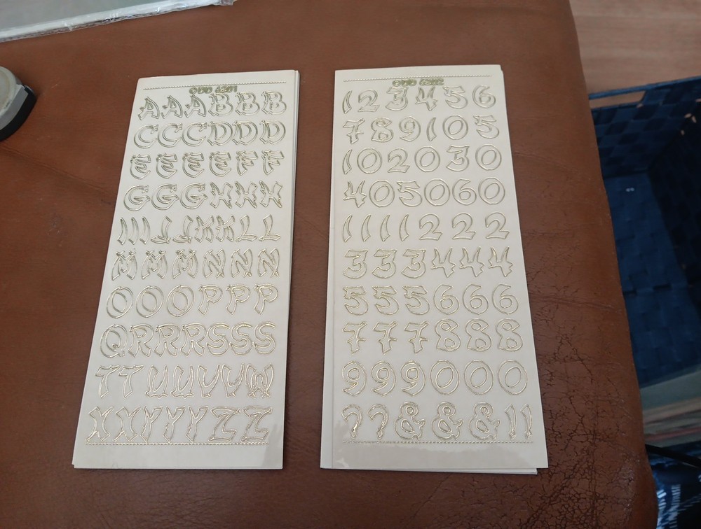 2X STICKERS SCRAPBOOKING NEW (ST1114) LETTERS & NUMBERS ORIENTAL. 2 CM