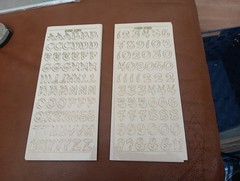 2X STICKERS SCRAPBOOKING NEW (ST1114) LETTERS & NUMBERS ORIENTAL. 2 CM