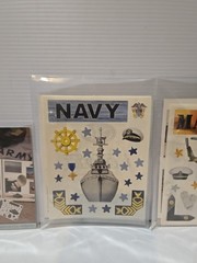Creative Memories STARS & STRIPES stickers – ARMY, NAVY & MARINES – 3 PKGS. NEW