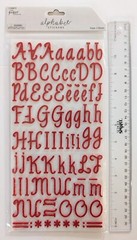 Red Glitter Foam Alphabet Letters & Numbers Scrapbook Stickers The Paper Studio