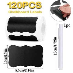 120 Stickers + 1 Pen Waterproof Reusable Label Stickers for Kitchen Food Storage