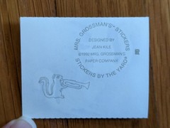 Vintage 1980s/1990s Mrs Grossman’s Chipmunk Stickers By the Mod Multiples