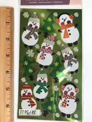 EK Success Sticko Christmas Holiday Scrapbook Stickers Lot Santa Snowman Penguin