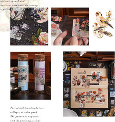556 Pcs/48 Sheets Stickers for Scrapbooking,Scrapbook Flower Stickers for Scrapb