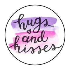 30 hugs and kisses Envelope Seals Labels Stickers 1.5″ Round heart love